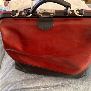 Red and Black Leather Bag